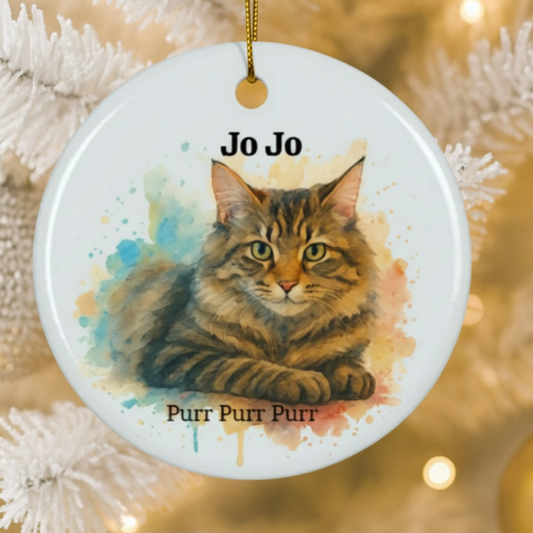Watercolor Pet Portrait Ornament