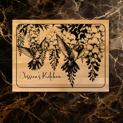 Personalized Hummingbird Cutting Board