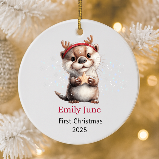 Personalized Otter Ornament