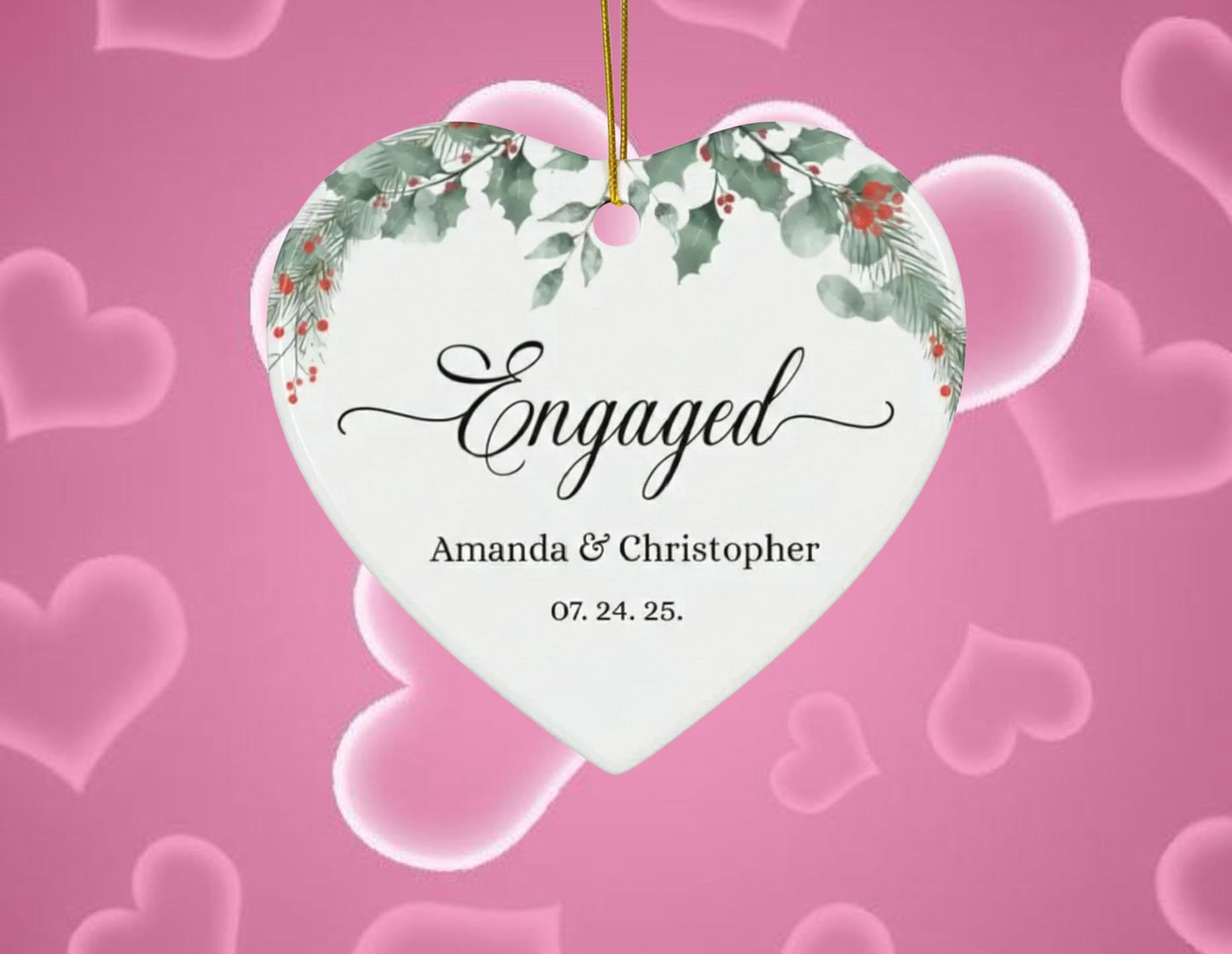 Personalized Engagement Ornament
