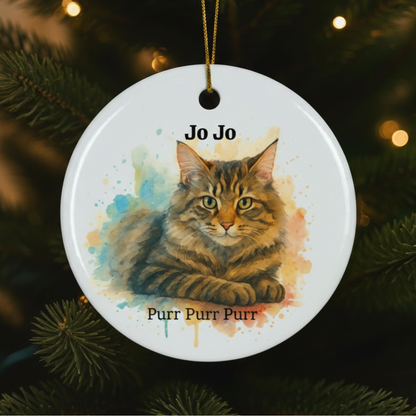 Watercolor Pet Portrait Ornament