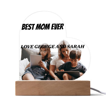 BEST MOM ACRYLIC HEART