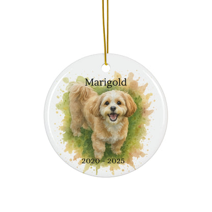 Watercolor Pet Portrait Ornament