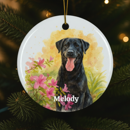 Watercolor Pet Portrait Ornament