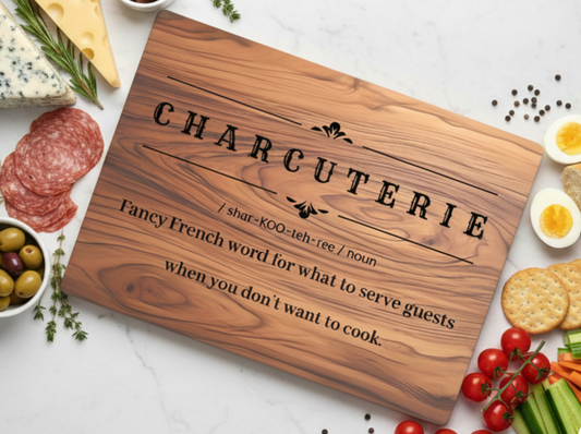 Comic Charcuterie Cutting Board