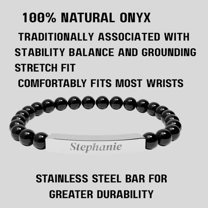 Personalized Onyx Bracelet