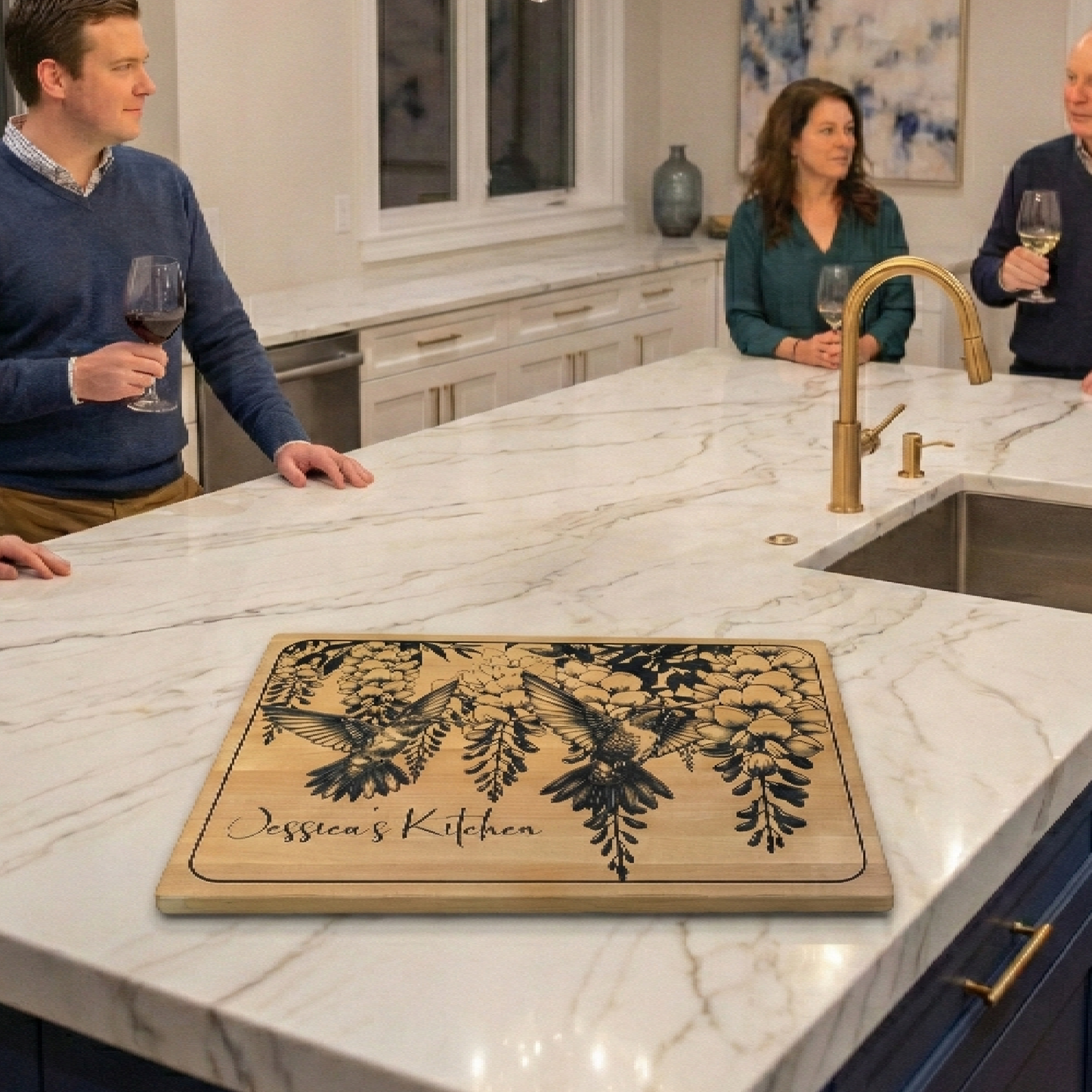 Personalized Hummingbird Cutting Board