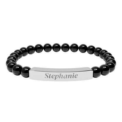 Personalized Onyx Bracelet