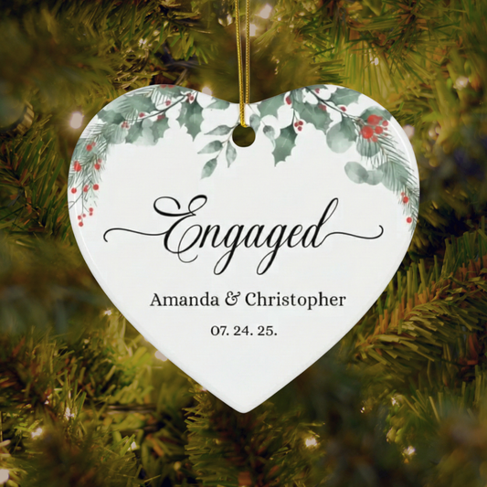 Personalized Engagement Ornament