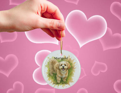 Watercolor Pet Portrait Ornament