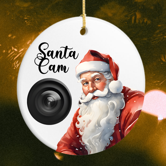 Santa Cam Child's Name  Ornament