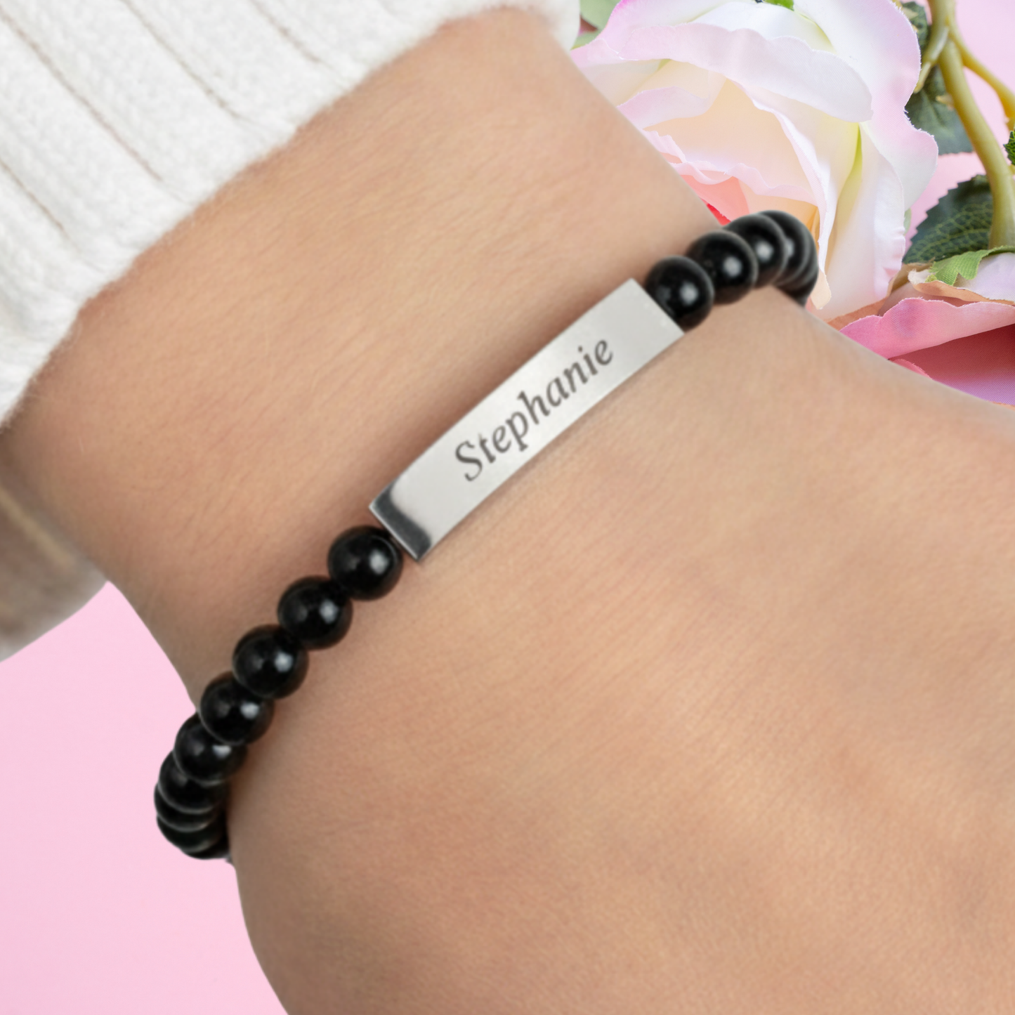Personalized Onyx Bracelet