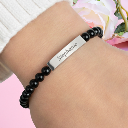 Personalized Onyx Bracelet